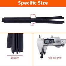 1PC Rubber Strip Valeo Type Wiper Blade Natural Rubber Strip Replacement 16"17"18"19"20"21"22"24"26"28"30"32" Automotive Parts - 1PC - View 6