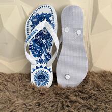 Havaianas Tropical Vibes Slim Flip Flops - 藍色瓷磚 - 查看 4