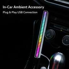Soulpunk RGB 可充电声控灯,声控拾音器,音乐节奏灯光,创意炫彩 LED 环境灯,15 种模式,音乐同步,32 位音频频谱,适用于汽车内饰、电脑桌面、客厅、派对、调音室、录音室等场所,是送给男友、女友、男士、女士、母亲节、教师节的理想礼物。 - 多色 - 查看 6