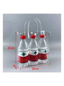 1/2/4pcs Transparent PVC Gift Bags With Handles - Mini Party Favor Bags, Transparent Party Giveaway Plastic Gift Bags, Tote Bags, Bulk PVC Plastic Gift Bags With Handles - View 9