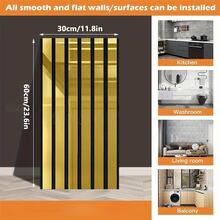 Brodark Luxury Marble Pattern Ceramic Tile Wall Panel, Foil Stamping - Grid Stripe, Easy To Peel And Stick, Waterproof And Moisture-Proof Ceramic Tile Sticker - 10pcs - View 7