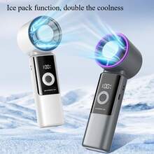 Portable Handheld Turbo Fan With High-Speed Cooling Function, USB-C Rechargeable Battery, Foldable Mini Cooling Fan For Travel, Outdoor, Home And Office, High-Speed Personal Portable Fan, USB Powered, Suitable Gift For Men And Women - Multicolor - View 2