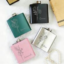 Bình hông phù dâu tùy chỉnh - Quà tặng tiệc cưới cá nhân hóa cho phù dâu - Bình tùy chỉnh cho bé gái có tên hoặc chữ cái đầu - Bình phù dâu để cầu hôn, tiệc độc thân, tiệc chia tay cuộc sống độc thân - Bình đựng rượu whisky độc đáo làm kỷ niệm - Quà tặng sinh nhật lý tưởng, Quà tặng cho cô ấy, Quà tặng cho bạn gái, Quà tặng đám cưới tùy chỉnh, Quà tặng phù dâu - Nhiều màu - Xem 9