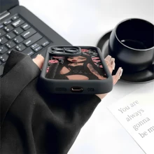 Esta genial funda para móvil con estampado de leopardo y labios de dibujos animados es compatible con Apple  16E/15/14/13/12/11/PRO/PLUS/PROMAX/MINI, S/A/M/NOTE, S/G/EDGE/E, Transition Spark/HANTOM/CAMON/INFINIX, Honor 400/PLAY/X/Y, OPPO Reno/A/F, 14/Redmi/POCO/NOTE y otros modelos. Está hecha de TPU transparente, sencillo, elegante y duradero. Ya sea para San Valentín, Halloween, Navidad, para uso personal o como regalo, es una opción ideal. - Negro - Ver 7
