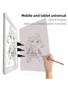 1pc Optical Drawing Board, Tracing Light Box Tool For Phone/Tablet, Sketching Projection Painting Supplies - Multicolor - View 6