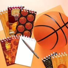 4本篮球主题迷你笔记本，螺旋装订，可撕页 | 理想的生日礼物和日常使用，体育迷专属，翻页设计，螺旋装订笔记本 - 彩色 - 查看 6