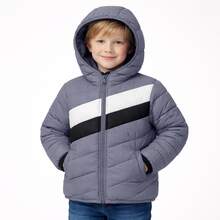 Premium Waterproof Children's Puffer Jacket - 灰色 - 查看 1