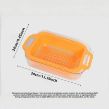 1 cái rổ thoát nước đa năng hai lớp, dùng để ráo đĩa, bát, dao kéo, rau củ quả, rổ thoát nước treo có thể mở rộng, dụng cụ nhà bếp - Nhiều màu - Xem 6