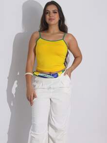 3-Piece Set: Basic Tank Top And Cropped Top In Spandex Fabric - New - 查看 5