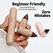Rotating Eyeliner Stamp Pen – Dual-Head Design With Wing Stamp, Beginner-Friendly, Quick-Dry, Long-Lasting, Smudge-Resistant For Easy Cat Eye And Sharp Winged Lines, Suitable For All-Day Makeup Wear, Thanksgiving Hostess Gifts, Christmas Gifts - 黑色 - 查看 2