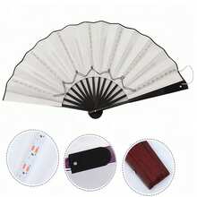 1pc Foldable LED Light-Up Dance Fan, Night Performance Accessory For Halloween, Christmas, Carnival Parties - Multicolor - View 7