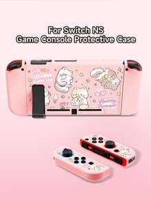 适用于 Switch 2 (2025)/Switch NS/Switch OLED 的可爱卡通猫图案兼容配件套装，包含游戏机保护壳/底座保护套/收纳袋，TPU 软壳材质，时尚实用，便携式支架，防震、防刮、防污，时尚浪漫礼物 - 查看 18