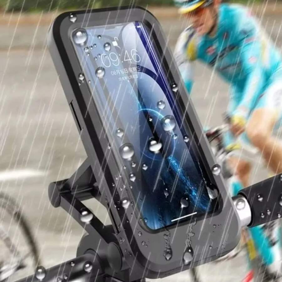 Soporte De Telefono Para Moto Y Bicicleta Aprueba De Lluvia - A - Ver 1