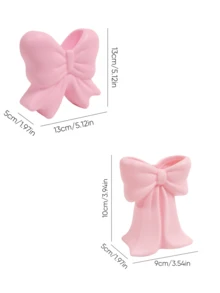 1pc Nordic Style Butterfly Knot Resin Vase - Minimalist Design, Suitable For Placing On Desktops And TV Cabinets For Decoration | Room Decor, Unique Gift, Desktop Decor, Pink Decor, Cute Collectible, Wedding Decoration - Multiple Styles - View 3