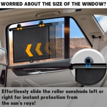 1pack Car Side Window Sun Shade Retractable Sun Blocker Blocks UV & Heat Temporary Universal Car Side Window Shade For Most Sedans SUVs Trucks &RVs Home Office Bedroom Living Room No Drilling Installation - Outlet Payment - View 6