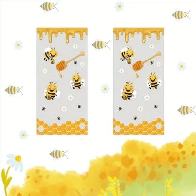 50 Adet Şeffaf Küçük Arı Temalı Şekerleme Poşeti, Parti Hediyesi Paketleme Poşetleri, Kurabiye Poşetleri, Bükme Bağları Dahil, Arı Temalı Şekerleme Poşetleri Öğrenci Partisi Hediyeleri İçin Mükemmel, Hayvan Temalı Hatıra Poşetleri ve Paketleme Poşetleri