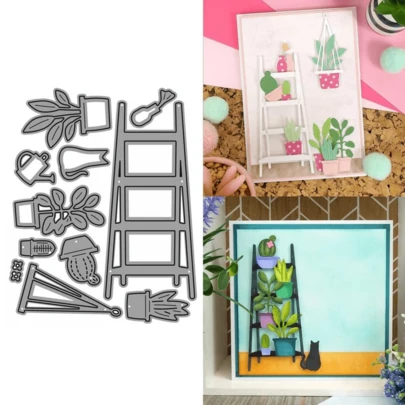 Floral Display Planter, Metal Cutting Molds (For Cardmaking), Embossed Paper, Die Cutting Set, Scrapbooking Templates, Machine Template Accessories