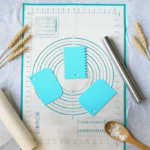 Komplett degmästareset, 1 kavel + 1 bakmatta + 3 degskrapor, multifunktionellt non-stick köksbaktillbehörsset - Multifärgad - Visa 8