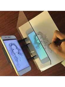 1pc Optical Drawing Board, Tracing Light Box Tool For Phone/Tablet, Sketching Projection Painting Supplies - Multicolor - View 2