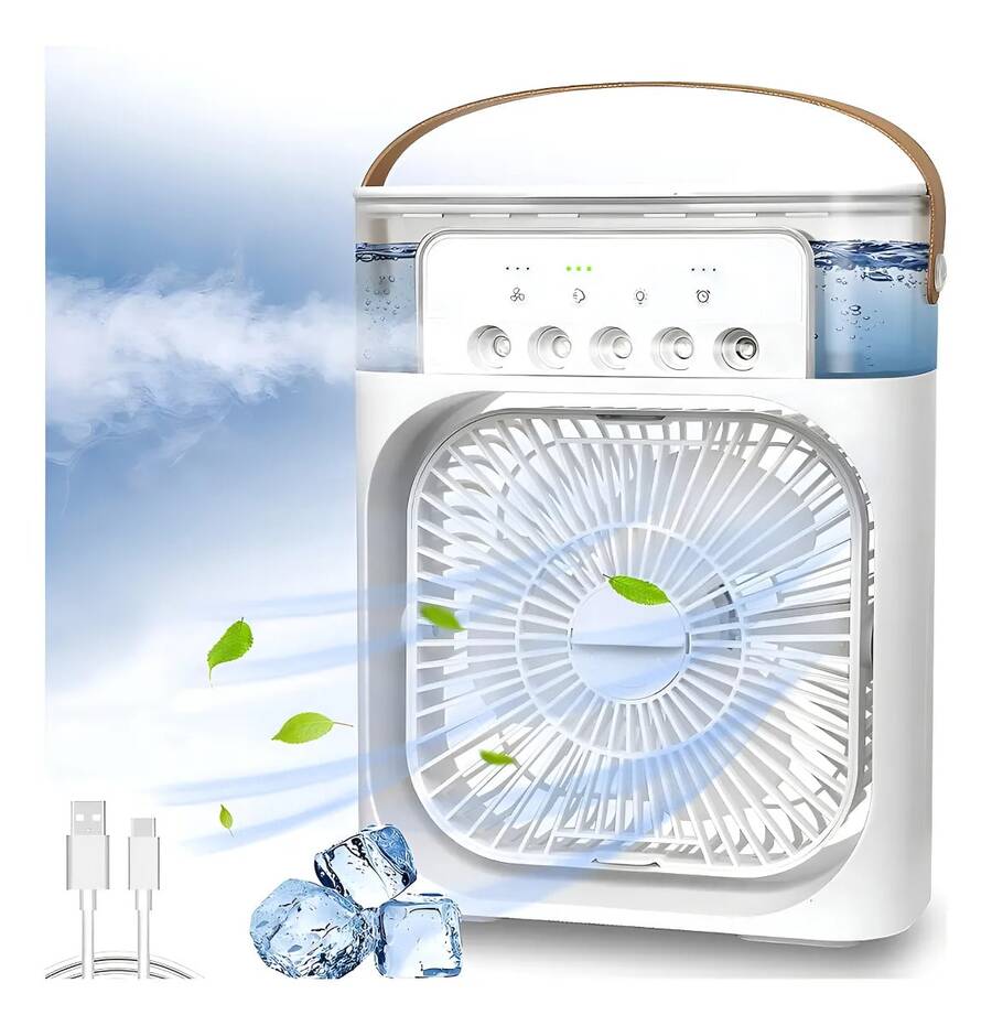Portable Fan, Ideal For Offices, Bedrooms And Cars. - White - View 1