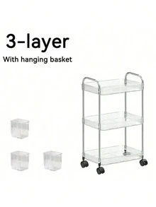 Kệ sách lưu trữ nhiều tầng, giá để rổ đựng rau củ quả di động cho nhà bếp, kệ đựng đồ bằng acrylic. - Nhiều màu - Xem 15