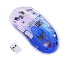 ATTACK SHARK A2 Transparent RGB Wireless Mouse With Battery Level Display 16 Million RGB Lighting, 5 Levels Adjustable DPI, PixArt PAW3212 Sensor, 5 Million Clicks - View 11