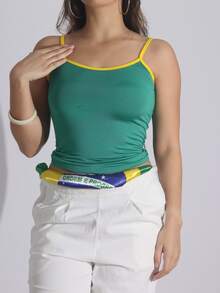 3-Piece Set: Basic Tank Top And Cropped Top In Spandex Fabric - New - 查看 3