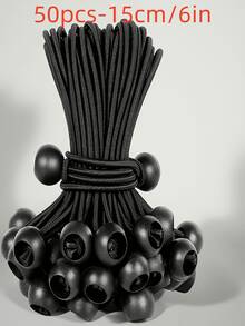 10/20/50个装户外露营帐篷固定弹力绳塑料球高弹力绳捆绑弹力球，蹦床沙滩网弹力绳带 - 彩色 - 查看 11