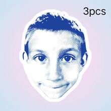 Vintage Blue Halftone Boy Portrait Sticker, American Retro Style Computer & Phone Decorative Decal, Waterproof Vinyl Sticker - Durable Matte Surface, Self-Adhesive Bumper Sticker, Suitable For Cars, Windows, Laptops, Trucks, Water Bottles - Multi-Purpose Durable Design, Car Sticker - Vinyl - View 10