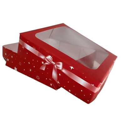 20 Caixas Presente Doces com Visor - 15x15x4 cm - Kit 20 Un