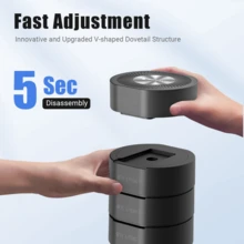 MERACH Dumbbell Set Of 2, Adjustable Weight, Anti-Slip Handle, Macaron Colors, Each 2.2/4.4/6.6/8.8 Lbs, 4 In 1 Hand Weights For Women At Home - Black - View 5