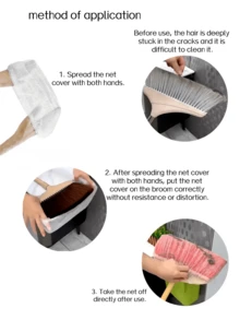 Cubierta desechable de escoba de tela no tejida (red) para limpieza de pisos y pelos, herramienta de limpieza para adsorción de polvo y pelos de mascotas - Multicolor - Ver 8