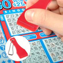 彩票刮刮卡钥匙扣 - 多功能工具钥匙圈，带登山扣，可用于刮刮卡游戏、去除贴纸和标签 - 感恩节礼物 - 彩色 - 查看 4