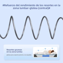 DreamFit Colchón Ortopedico Híbrido,Colchon Queen Size  En Caja,Espuma de Alta Densidad Memory Foam,Diseño Ergonómico,Antibacteriana,Antiácaros,Transpirabilidad,Antialérgico,Resistente a la humedad,Alivio de Presión y Extremadamente Cómodo,Firmeza media,Certificado CertiPUR-US®, colchones Espuma, colchon Resortes - Blanco y Negro - Ver 9
