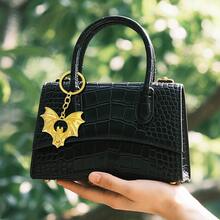 1 pieza Llavero colgante con forma de murciélago de aleación de zinc con estilo gótico retro europeo y americano, accesorio de moda para bolso, regalo único para fiesta - Multicolor - Ver 3