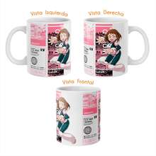 Taza de Uravity Ochaco Uraraka Clase 1-A Zero Garvity My heró academiá Boku no Hero Anime Céramica - Blanco - Ver 3
