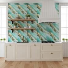 50pcs/100pcs Seasonal Pattern Self-Adhesive Wall Stickers, Vinyl DIY Tile Decals For Kitchen, Bathroom, Living Room Wall Renovation - 50pcs - View 3