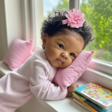 Lifelike Reborn Baby Dolls, 20 Inch Newborn Baby Girl Doll With Realistic Veins, Handmade Vinyl Reborn Doll With Weighted Cloth Body - Multicolor - View 11