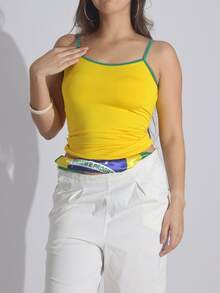 3-Piece Set: Basic Tank Top And Cropped Top In Spandex Fabric - New - 查看 3