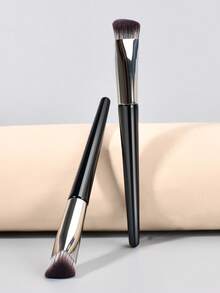 2pcs Soft Makeup Brushes Set - Foundation Brush, Concealer Brush, Detail Brush, Contour Brush, Highlighter Brush, BB Cream Brush, Primer Brush, Portable Makeup Brushes - Multicolor - View 3