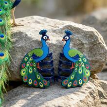 1pc Elegant Peacock Hair Clip, Fashionable And Versatile Back-Of-The-Head Hairpin, Anti-Slip Ponytail Hair Clip, Suitable For Daily Versatile Hair Accessory,Travel,Birthday - Multicolor - View 1
