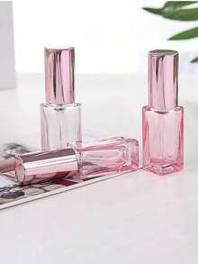 1 chai nước hoa thủy tinh màu hồng 10ml/5ml có thể tái sử dụng, chai mẫu mini di động - A - Xem 2