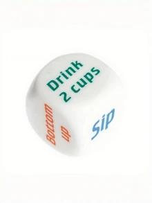 6pcs Acrylic Interactive Drinking Dice Game 1pc - Adult Party Fun For Christmas, Weddings, Birthdays - Tabletop Beverage Pun - View 6