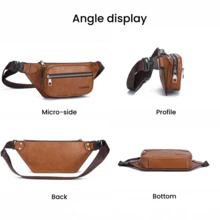 Retro Floral Plaid Waist Bag | Multi-Zipper Waist Crossbody Bag - Multicolor - View 9