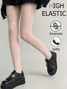 女士星形水钻不对称紧身裤，新款春夏星形水钻薄款打底裤，日系性感纯色防勾丝打底裤 - 彩色 - 查看 1