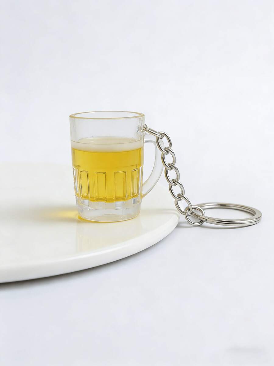 1 件商品，创意仿亚克力啤酒杯钥匙扣 - 派对小礼物，创意钥匙扣，背包挂件，包包挂件，生日礼物，派对礼物 - 1pcs啤酒鑰匙圈 - 查看 1