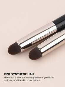 2pcs Soft Makeup Brushes Set - Foundation Brush, Concealer Brush, Detail Brush, Contour Brush, Highlighter Brush, BB Cream Brush, Primer Brush, Portable Makeup Brushes - Multicolor - View 4