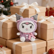 名创优品雪花精灵系列三丽鸥酷洛米旋律毛绒公仔卡通可爱填充玩具柔软抱枕家居沙发卧室装饰玩具圣诞节生日礼物8英寸 - 彩色 - 查看 10