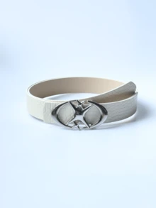 1条男士皮带，星形休闲复古派对街头风真皮皮带，时尚鳄鱼纹男女通用百搭皮带，适合搭配牛仔裤、日常穿着、派对、活动 - 彩色 - 查看 4