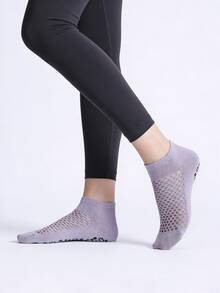 1/2/3 đôi tất yoga lưới dành cho nữ, mỏng, thoáng khí, khoét lỗ, cổ thấp, chống trơn trượt, thích hợp cho yoga, pilates, ba lê và mặc hàng ngày vào mùa hè. - Nhiều màu - Xem 4